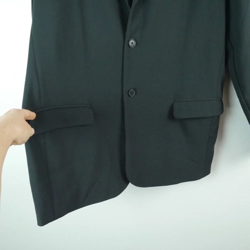 BYLT Premium Basics Mens Pro Blazer Black Two Button Jacket XL Performance